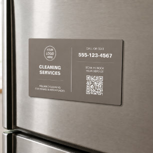 Cartão Magnético QR Código do Logotipo de Serviços