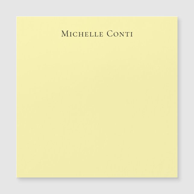 Cartão Magnético Simples Elegante Simples de Cor C (Frente)