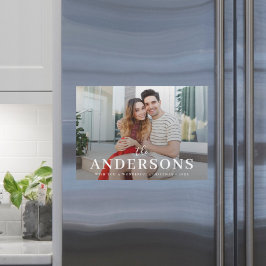 Cartão Magnético Xmas de Casal de Natal Moderno El