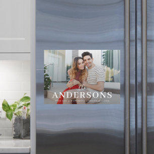 Cartão Magnético Xmas de Casal de Natal Moderno El