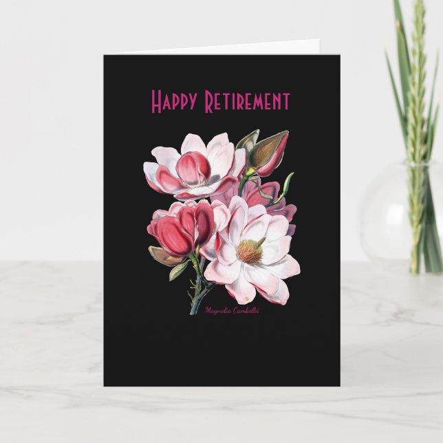 Cartão Magnolia Campbellii por Pierre Joseph Redoute (Frente)