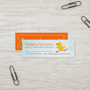 Cartão magro da promoção do negócio do instrut