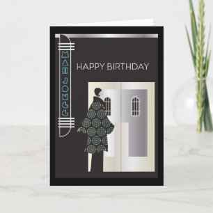 Cartão Mah Jongg Deco Miami