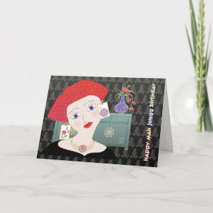 Cartão Mah Jongg Lady 01