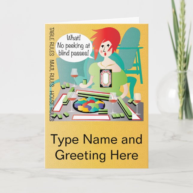 Cartão Mah Jongg Sayings Pass (Frente)