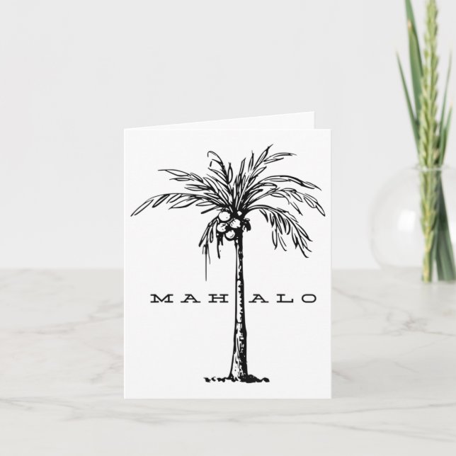 Cartão Mahalo Hawaii Da Ilha. Sinta O Espírito Aloha (Frente)