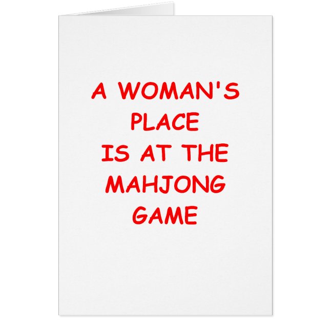 Cartão mahjong (Frente)