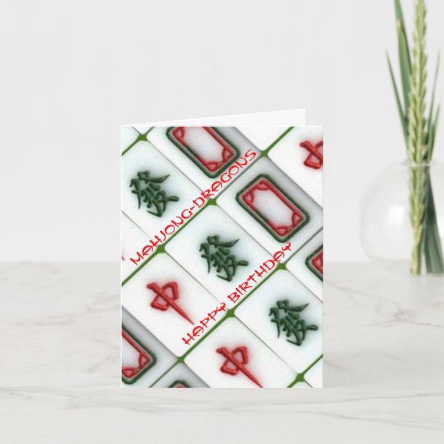 Cartão Mahjong-dragões (Frente)