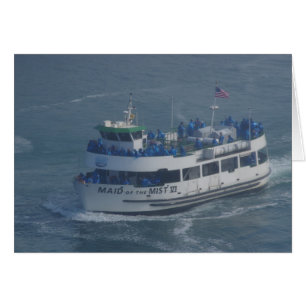 Cartão Maid de neblina no rio Niagara.