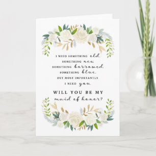 Cartão Maid of Honor Proposal Card, Ashley Collection