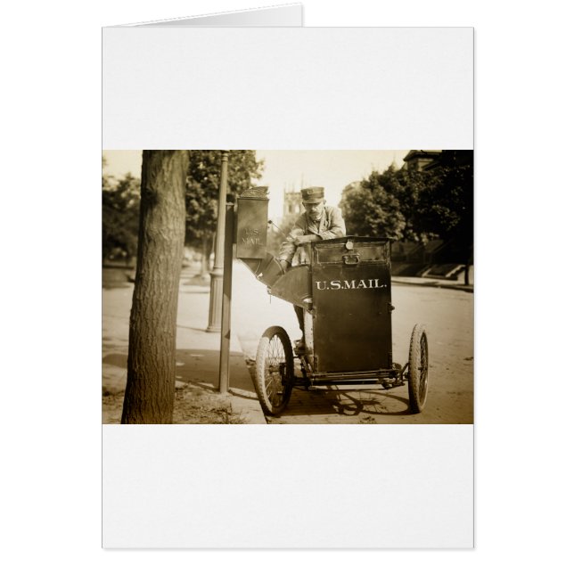 Cartão Mail Man dos anos 1900 (Frente)