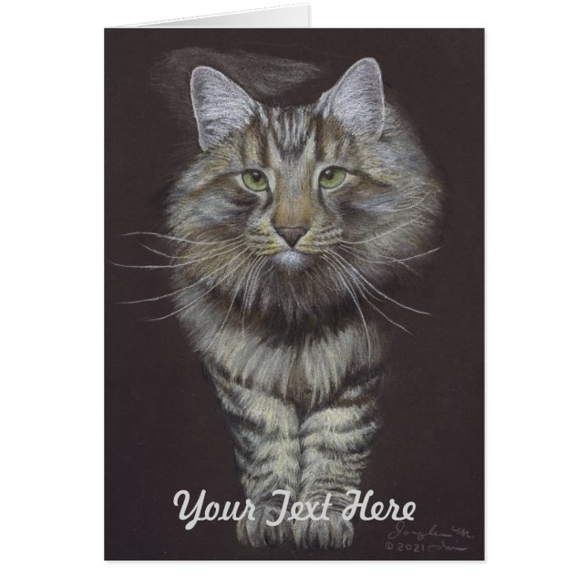 Cartão Maine Coon Cat (Frente)