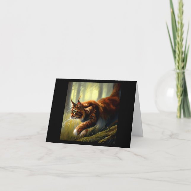 Cartão Maine Coon Cat (Frente)