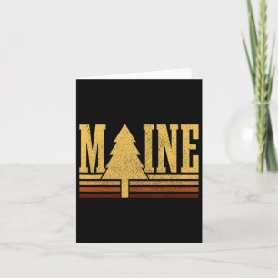 Cartão Maine Vintage Tree State Prioridade de Camping Hik