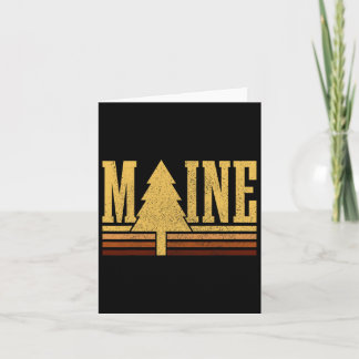 Cartão Maine Vintage Tree State Prioridade de Camping Hik