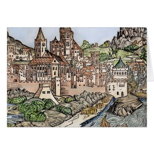 Cartão Mainz, Alemanha, 1493 (Frente horizontal)