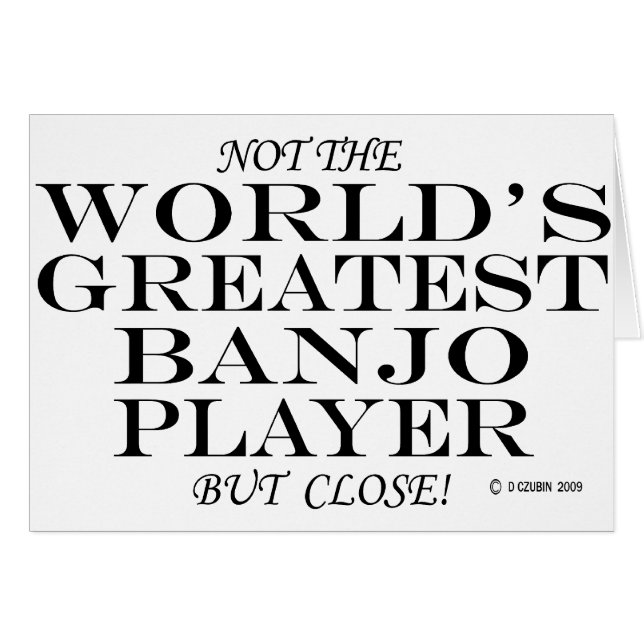 Cartão Maior Fecho do Jogador de Banjo (Frente Horizontal)