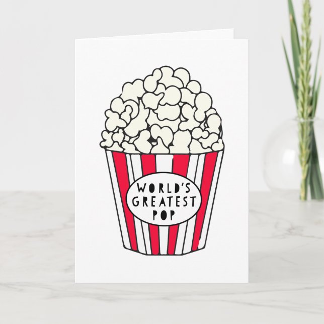 Cartão Maior Pop do mundo - Placa de Dia de os pais (Frente)