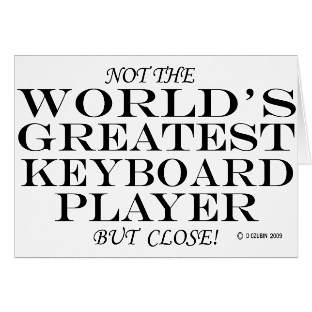 Cartão Maior teclado Fechar (Frente Horizontal)