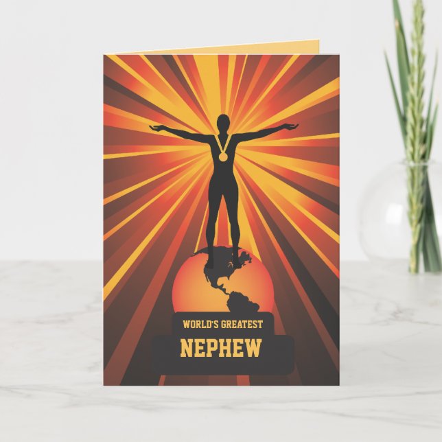 Cartão Maiores saudações do Prêmio do Sobrinho (Frente)