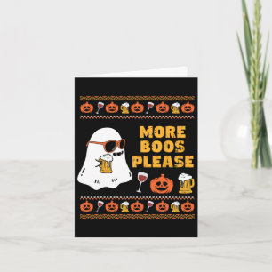 Cartão Mais Boos Por Favor Vintage Retro Ghost Halloween 