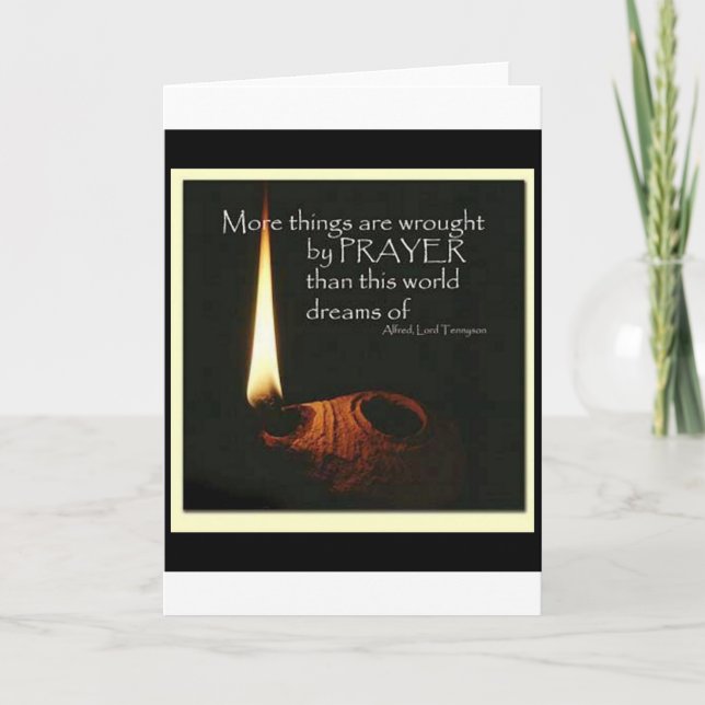 Cartão Mais coisas são feitas pela oração (Frente)