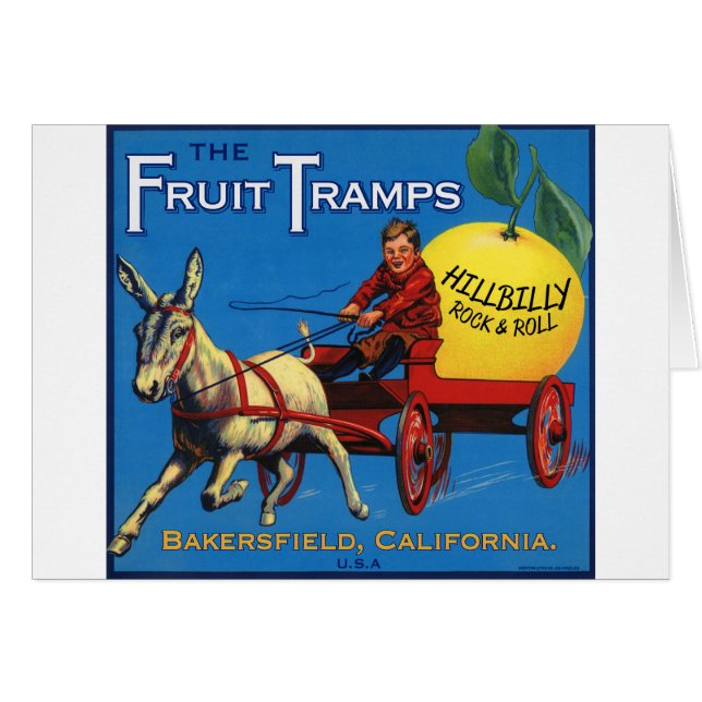 Cartão Mais divertimento da caminhada da fruta (Frente Horizontal)