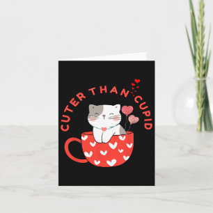 Cartão Mais Fofo Que Cupido Gatinho Kawaii na Caneca Pelo