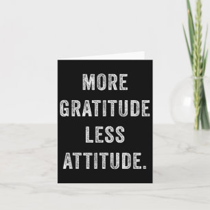 Cartão Mais gratidão Menos atitude Motivação Inspiraciona