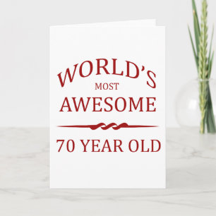 Cartão Mais Incrível do Mundo aos 70 anos