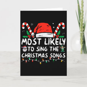 Cartão Mais Propenso a Cantar as Músicas de Natal