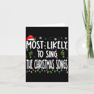 Cartão Mais Propenso a Cantar as Músicas de Natal