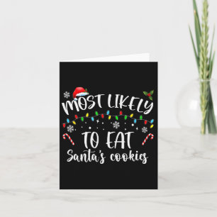 Cartão Mais Propenso a Comer os Biscoitos do Papai Noel
