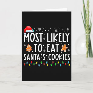 Cartão Mais Propenso a Comer os Biscoitos do Papai Noel F