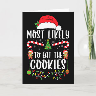 Cartão Mais Propenso a Comer os Biscoitos do Papai Noel J