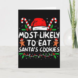 Cartão Mais Propenso a Comer os Biscoitos do Papai Noel N