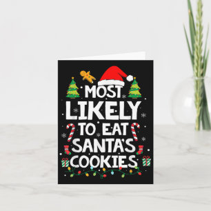 Cartão Mais Propenso a Comer os Biscoitos do Papai Noel N