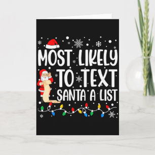 Cartão Mais Propenso a Enviar Mensagem para o Papai Noel