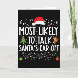 Cartão Mais Propenso a Falar Sem Parar com o Papai Noel F