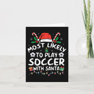 Cartão Mais Propenso a Jogar Futebol com o Natal da Famíl