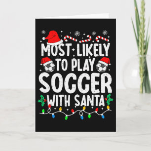 Cartão Mais Propenso a Jogar Futebol com o Papai Noel Cor
