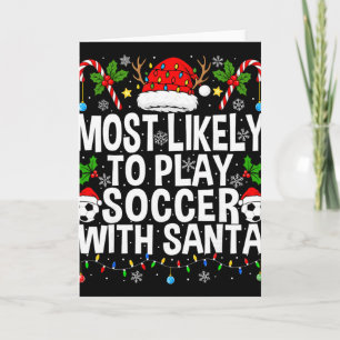Cartão Mais Propenso a Jogar Futebol com Papai Noel Engra