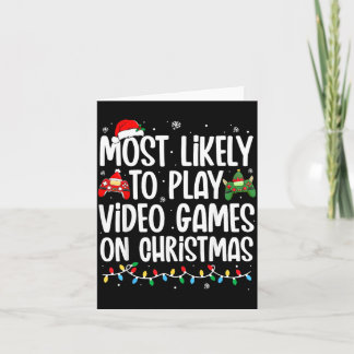 Cartão Mais Propenso a Jogar Videojogos no Natal