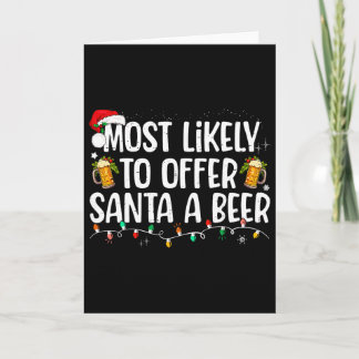 Cartão Mais Propenso a Oferecer uma Cerveja ao Papai Noel