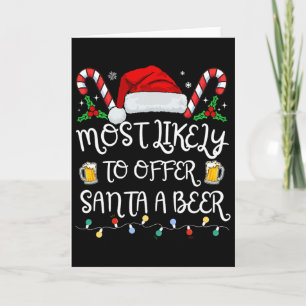Cartão Mais Propenso a Oferecer uma Cerveja ao Papai Noel