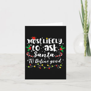 Cartão Mais Propenso a Pedir ao Papai Noel para Definir u
