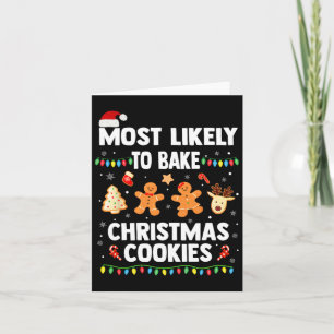 Cartão Mais Provável A Assar De Cookies Da Família H