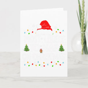 Cartão Mais Provável a Tirar Soneca no Natal Funny Xmas S
