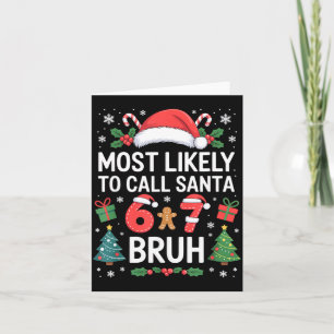 Cartão Mais Provável Chamar Papai Noel 67 Seis Sete Bruh
