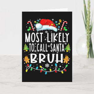Cartão Mais Provável De Chamar Papai Noel De Cara De Pau